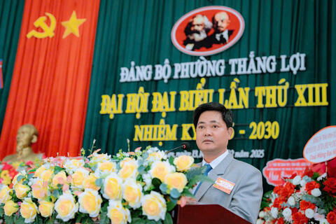 KHAI MẠC ĐẠI HỘI ĐẠI BIỂU ĐẢNG BỘ PHƯỜNG THẮNG LỢI LẦN THỨ XIII NHIỆM KỲ 2025 - 2030